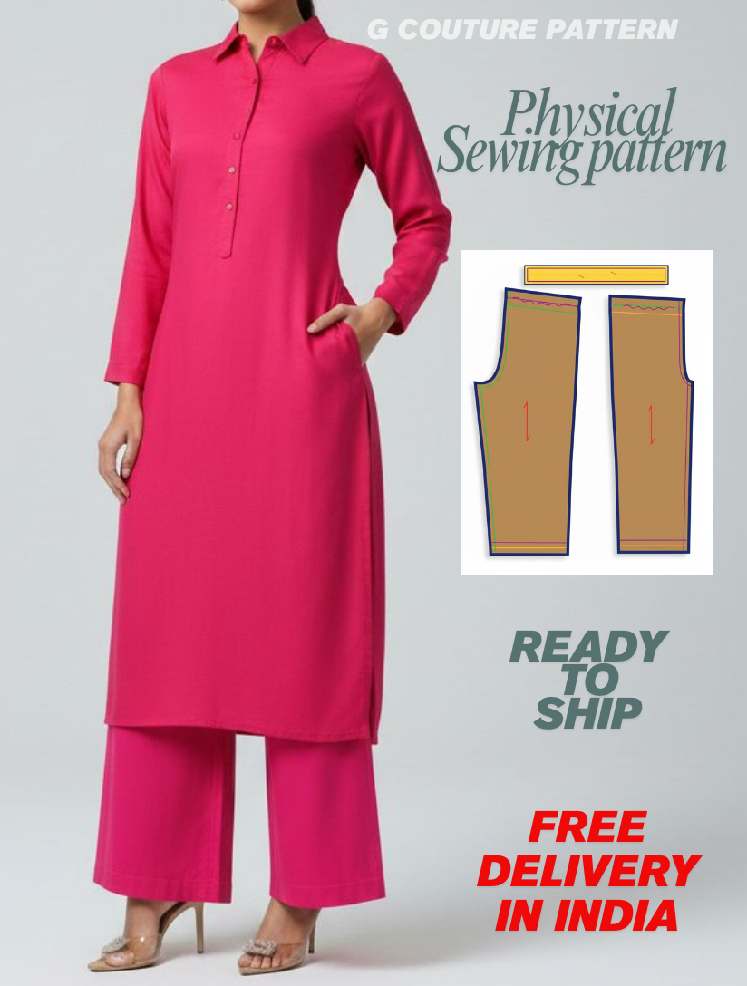 Physical Basic Indian A line Palazzo physical pattern- size xxs to 3xl