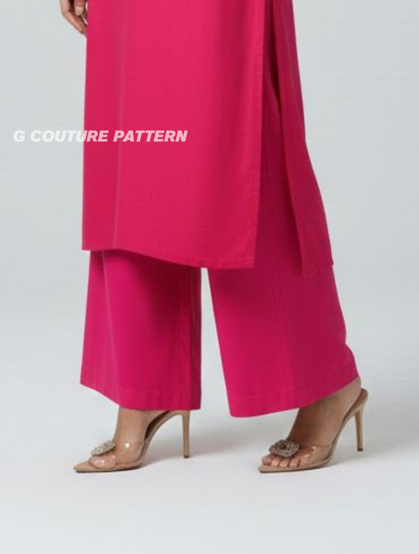 Physical Basic Indian A line Palazzo physical pattern- size xxs to 3xl