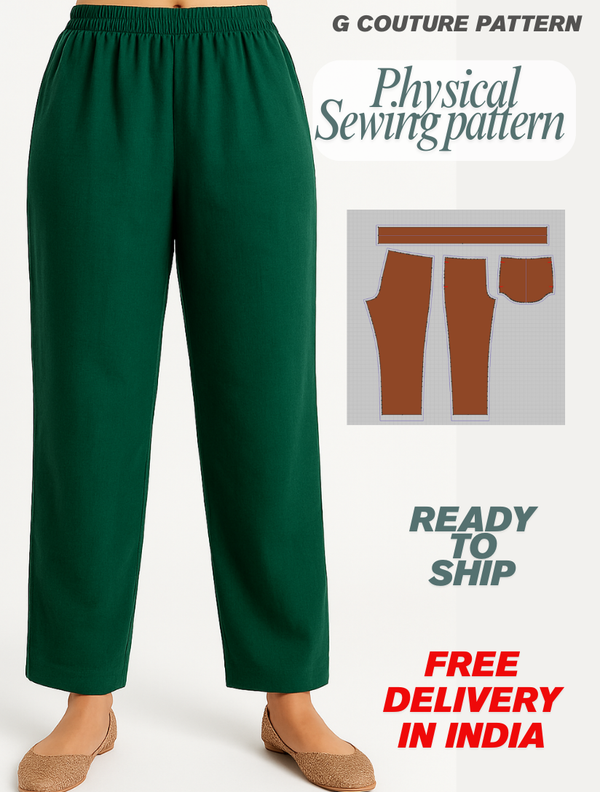 Physical Basic Indian pant  physical sewing pattern- size xxs to 3xl
