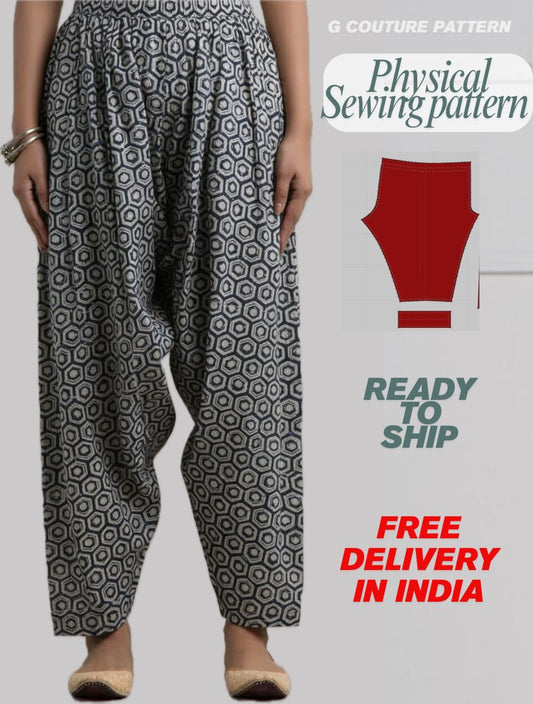 Physical Women Pakistani simple Salwar Physical Sewing Pattern- sizes Xs - 4Xl available